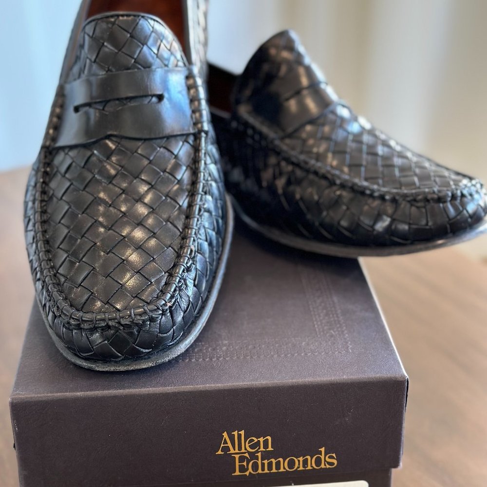 ALLEN EDMONDS CAPRI BLACK WEAVE MENS SIZE 10.5 3E WIDE
